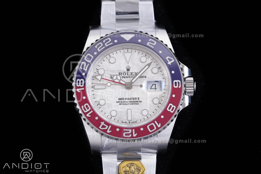 GMT Master II 126719 BLRO Gain Weight V4 Gold Factory 1:1 Best Edition Real Meteorite Dial On Oyster Bracelet SH3285 CHS