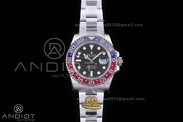 GMT Master II 126719 BLRO Gain Weight V4 Gold Factory 1:1 Best Edition Black Dial On Oyster Bracelet SH3285 CHS