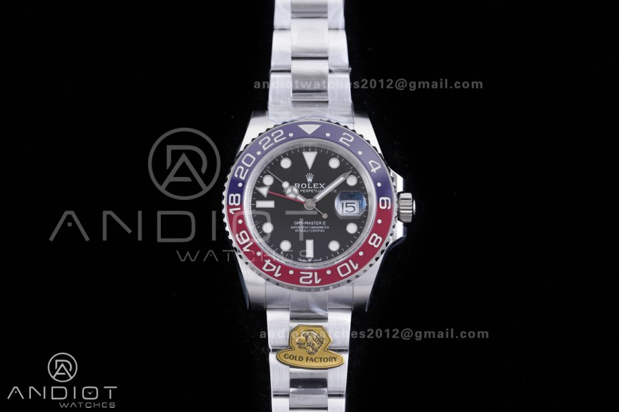 GMT Master II 126719 BLRO Gain Weight V4 Gold Factory 1:1 Best Edition Black Dial On Oyster Bracelet SH3285 CHS