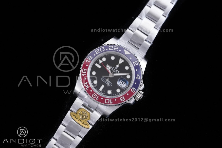GMT Master II 126719 BLRO Gain Weight V4 Gold Factory 1:1 Best Edition Black Dial On Oyster Bracelet SH3285 CHS