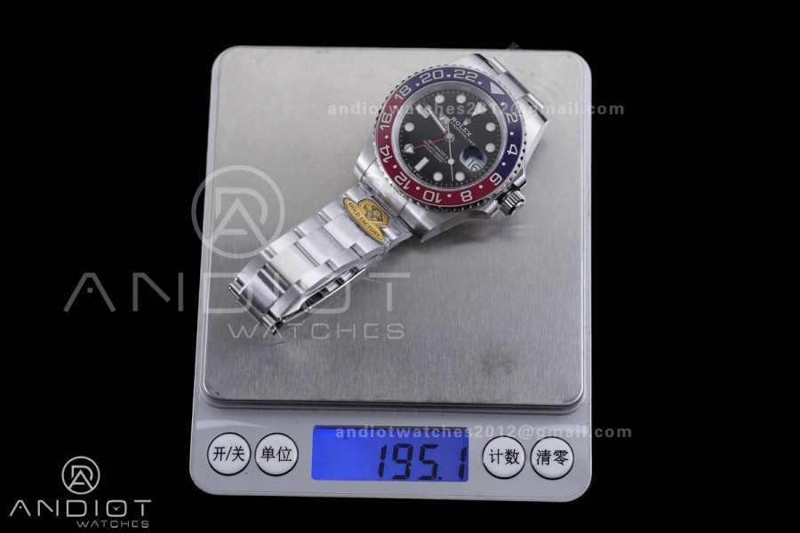 GMT Master II 126719 BLRO Gain Weight V4 Gold Factory 1:1 Best Edition Black Dial On Oyster Bracelet SH3285 CHS