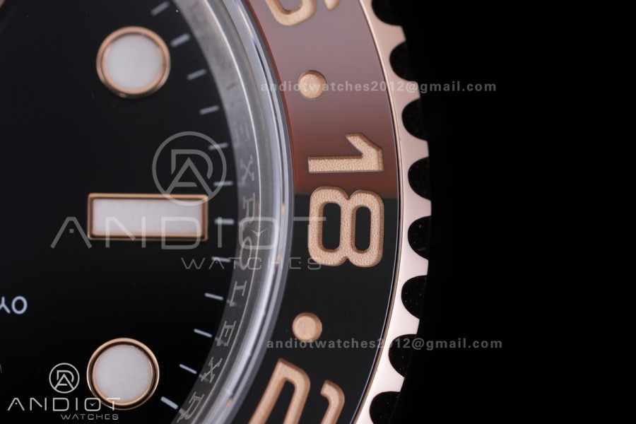 GMT-Master II 126711 CHNR Gain Weight V4 Gold Factory 1:1 Best Edition Black Dial On SS/RG Bracelet SH3285 CHS
