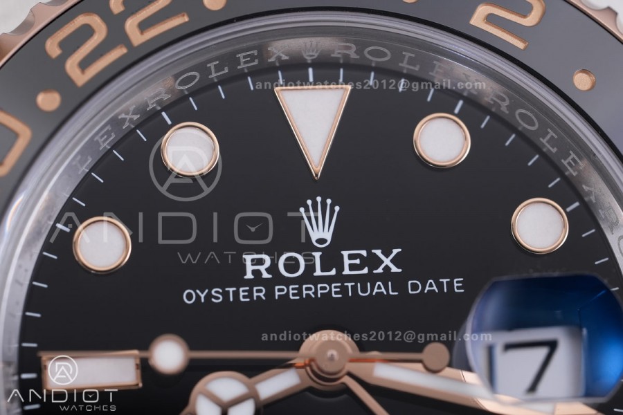 GMT-Master II 126711 CHNR Gain Weight V4 Gold Factory 1:1 Best Edition Black Dial On SS/RG Bracelet SH3285 CHS