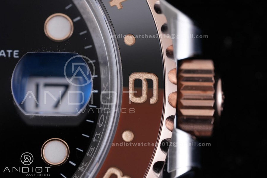 GMT-Master II 126711 CHNR Gain Weight V4 Gold Factory 1:1 Best Edition Black Dial On SS/RG Bracelet SH3285 CHS