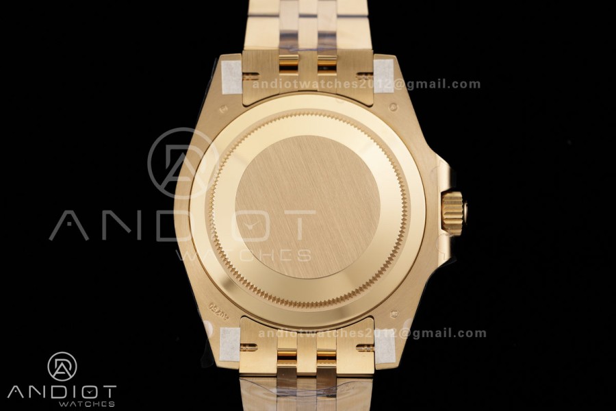 GMT Master II 126718 GRNR Gain Weight V4 Gold Factory 1:1 Best Edition Black Dial On YG Jubilee Bracelet SH3285 CHS