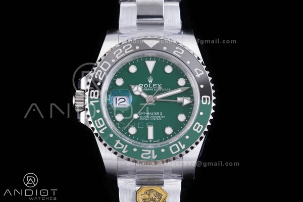GMT Master II 126729VRNR Gain Weight V4 Gold Factory 1:1 Best Edition Green Dial On Oyster Bracelet SH3285 CHS