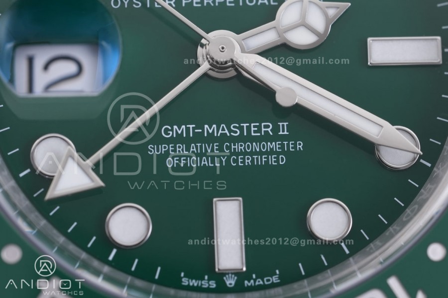 GMT Master II 126729VRNR Gain Weight V4 Gold Factory 1:1 Best Edition Green Dial On Oyster Bracelet SH3285 CHS