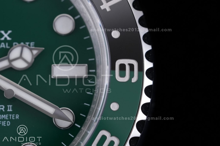 GMT Master II 126729VRNR Gain Weight V4 Gold Factory 1:1 Best Edition Green Dial On Oyster Bracelet SH3285 CHS