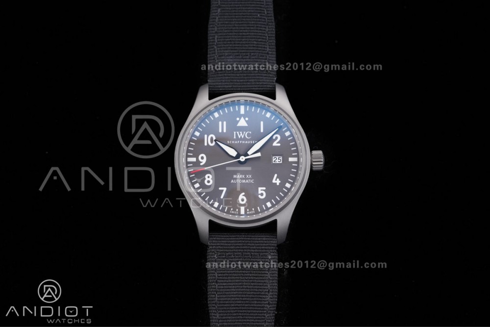 Mark XX Patrouille Suisse Titanium IW328209 M+F 1:1 Best Edition on Black Nylon Strap Miyota9015