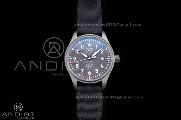 Mark XX Patrouille Suisse Titanium IW328209 M+F 1:1 Best Edition on Black Nylon Strap Miyota9015