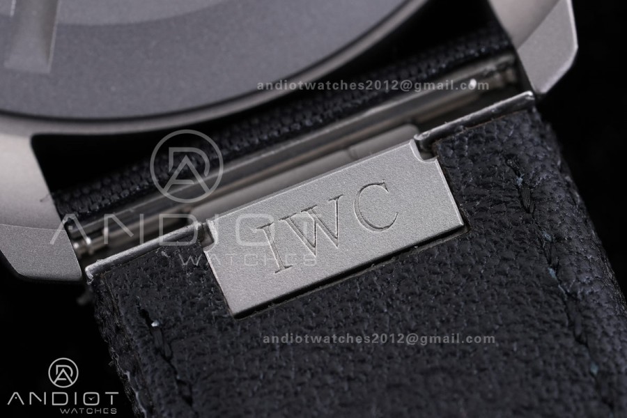 Mark XX Patrouille Suisse Titanium IW328209 M+F 1:1 Best Edition on Black Nylon Strap Miyota9015