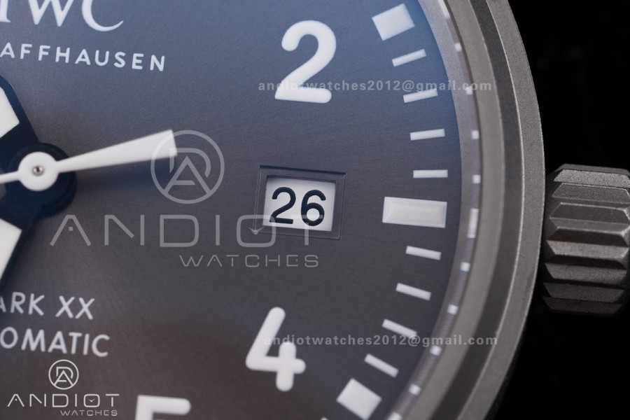 Mark XX Patrouille Suisse Titanium IW328209 M+F 1:1 Best Edition on Black Nylon Strap Miyota9015