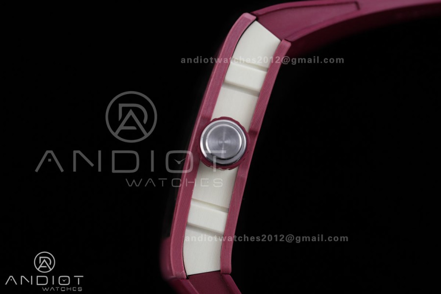 RM16-02 Red NTPT Umi Office Best Edition Skeleton Dial On Red Rubber Strap Asian CRMA9