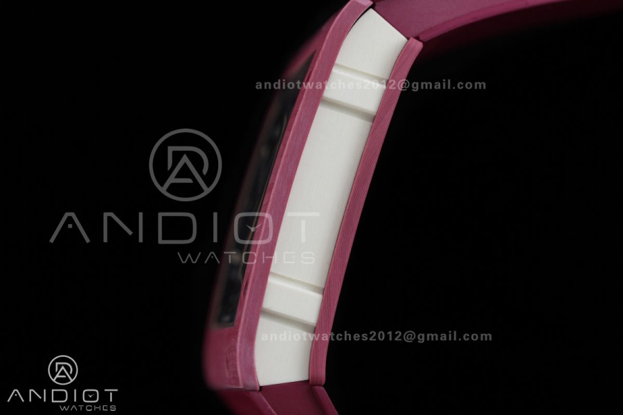 RM16-02 Red NTPT Umi Office Best Edition Skeleton Dial On Red Rubber Strap Asian CRMA9