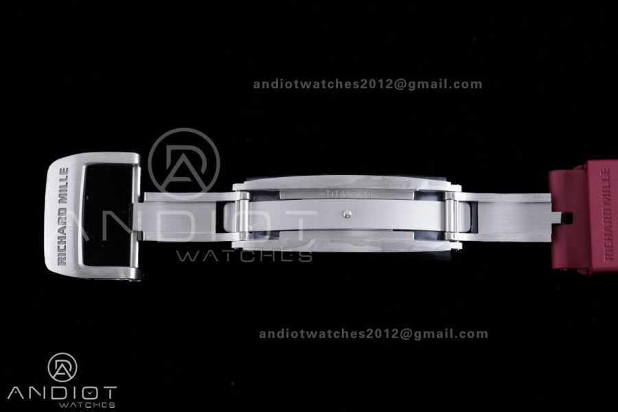 RM16-02 Red NTPT Umi Office Best Edition Skeleton Dial On Red Rubber Strap Asian CRMA9