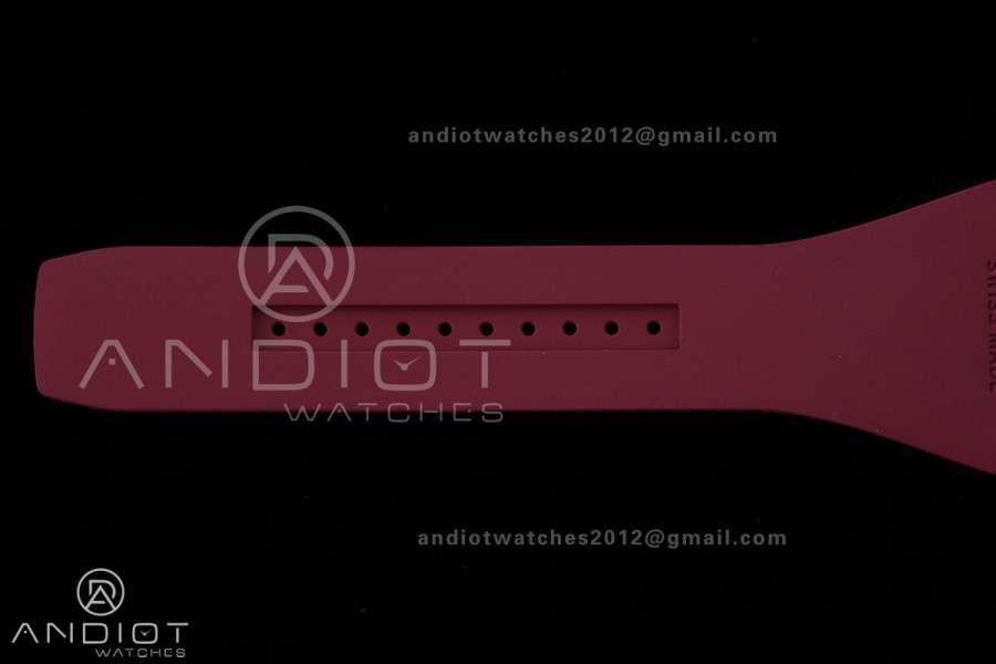 RM16-02 Red NTPT Umi Office Best Edition Skeleton Dial On Red Rubber Strap Asian CRMA9