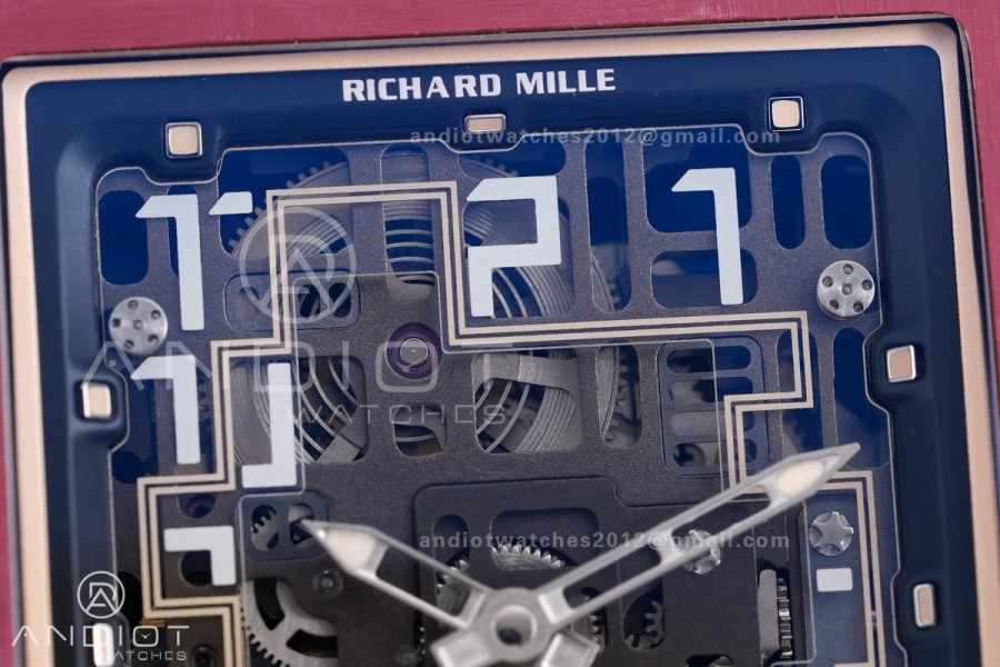 RM16-02 Red NTPT Umi Office Best Edition Skeleton Dial On Red Rubber Strap Asian CRMA9