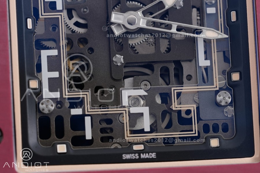 RM16-02 Red NTPT Umi Office Best Edition Skeleton Dial On Red Rubber Strap Asian CRMA9