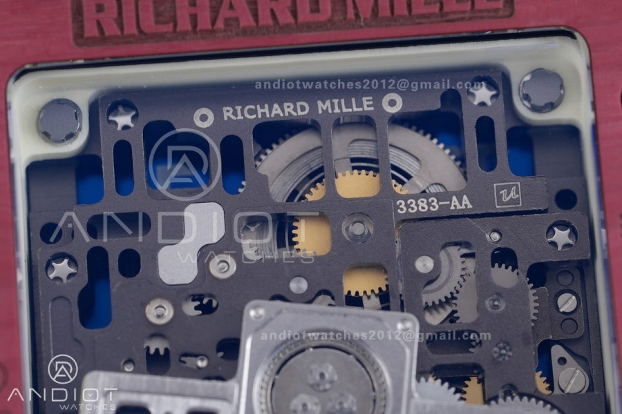 RM16-02 Red NTPT Umi Office Best Edition Skeleton Dial On Red Rubber Strap Asian CRMA9