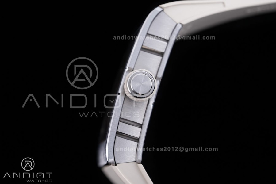 RM16-02 Titanium Umi Office Best Edition Skeleton Dial On Cream Rubber Strap Asian CRMA9 