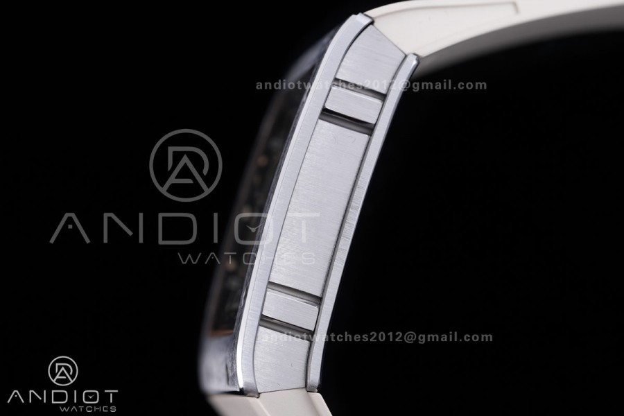 RM16-02 Titanium Umi Office Best Edition Skeleton Dial On Cream Rubber Strap Asian CRMA9 