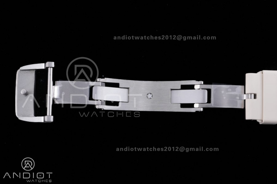 RM16-02 Titanium Umi Office Best Edition Skeleton Dial On Cream Rubber Strap Asian CRMA9 