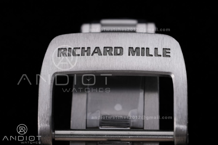 RM16-02 Titanium Umi Office Best Edition Skeleton Dial On Cream Rubber Strap Asian CRMA9 