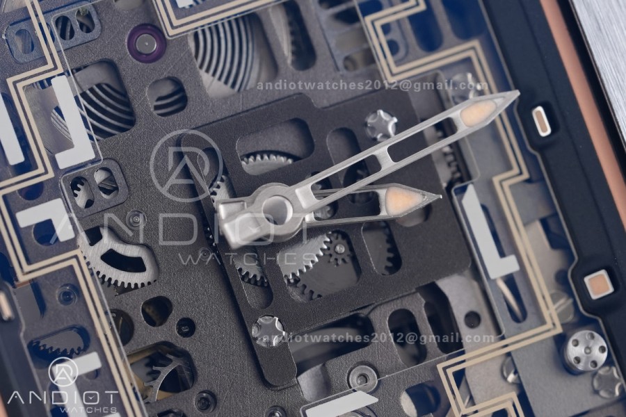 RM16-02 Titanium Umi Office Best Edition Skeleton Dial On Cream Rubber Strap Asian CRMA9 