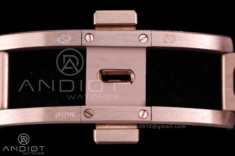 Royal Oak 41mm 15500 RG APSF  V3 Free Sprung 1:1 Best Edition Black Textured Dial On RG Bracelet Super Clone SA4302