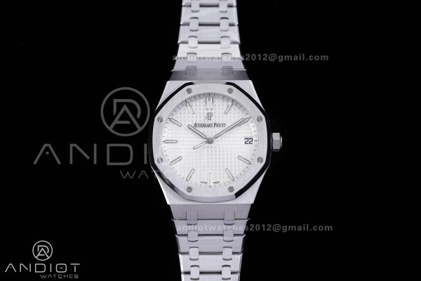 Royal Oak 15500 SS APSF 1:1 Best Edition White Dia...