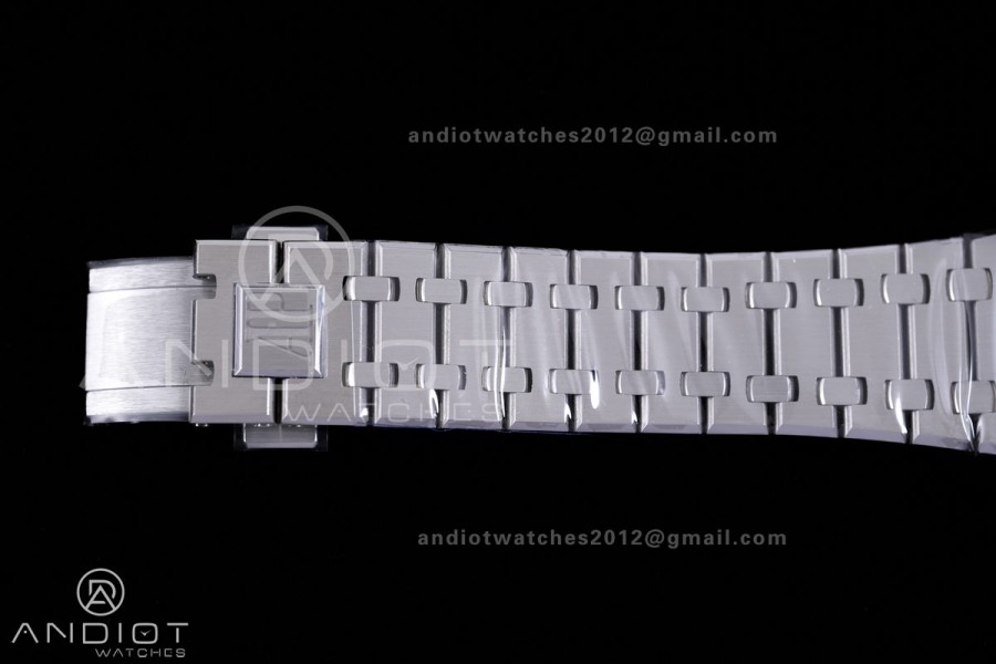 Royal Oak 15500 SS APSF 1:1 Best Edition White Dial on SS Bracelet SA4302 Super Clone V3 (Free Sprung)