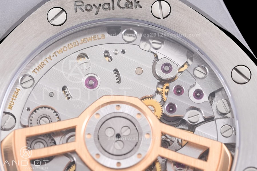 Royal Oak 15500 SS APSF 1:1 Best Edition Blue Dial on SS Bracelet SA4302 Super Clone V3 (Free Sprung)