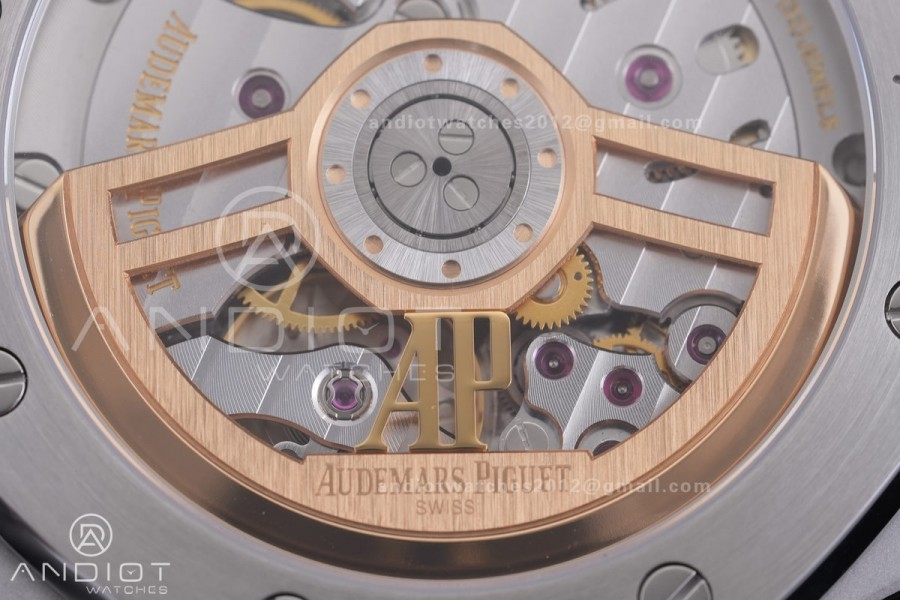 Royal Oak 15500 SS APSF 1:1 Best Edition Blue Dial on SS Bracelet SA4302 Super Clone V3 (Free Sprung)