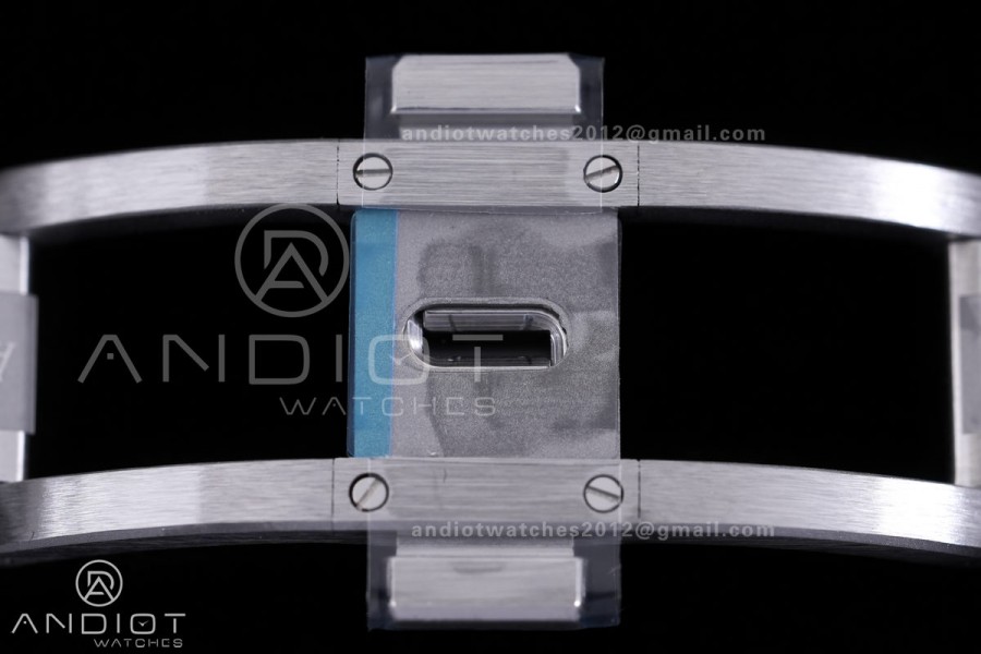 Royal Oak 15500 SS APSF 1:1 Best Edition Blue Dial on SS Bracelet SA4302 Super Clone V3 (Free Sprung)