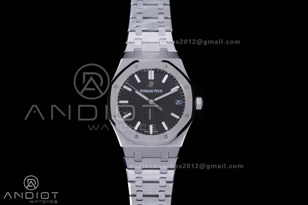 Royal Oak 15500 SS APSF 1:1 Best Edition Black Dia...