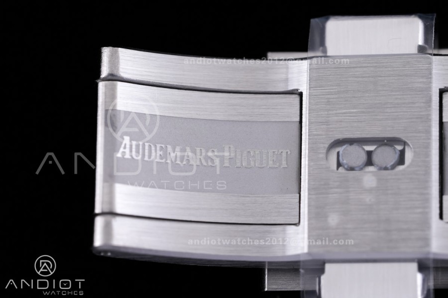 Royal Oak 15500 SS APSF 1:1 Best Edition Black Dial on SS Bracelet SA4302 Super Clone V3 (Free Sprung)