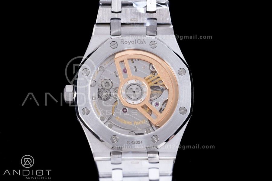 Royal Oak 15500 SS APSF 1:1 Best Edition Black Dial on SS Bracelet SA4302 Super Clone V3 (Free Sprung)