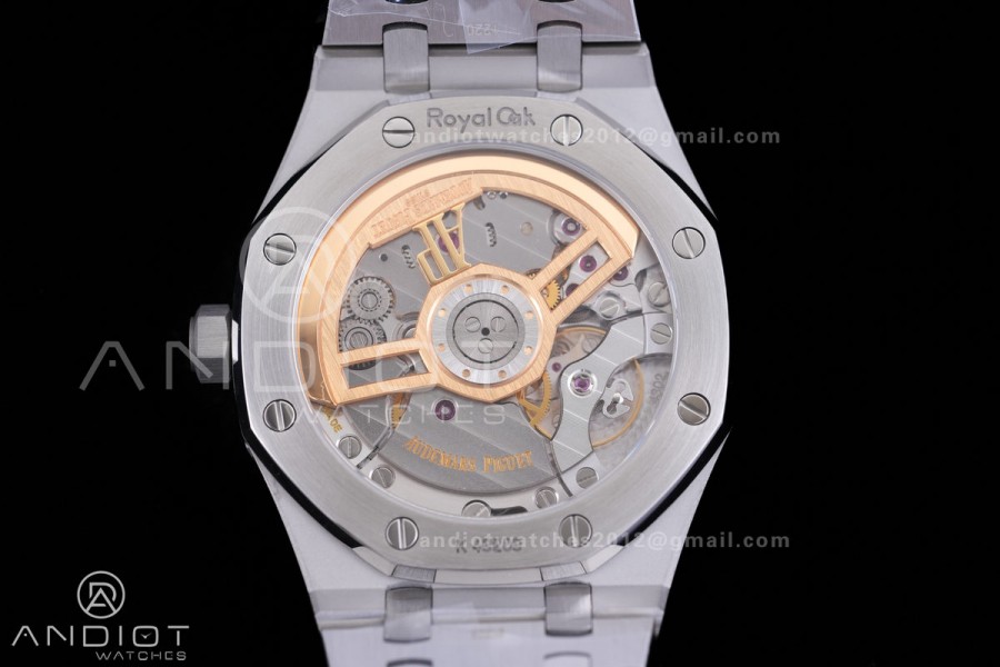 Royal Oak 41mm 15510 Free Sprung SS APSF  V3 1:1 Best Edition Green Textured Dial On SS Bracelet Super Clone SA4302 