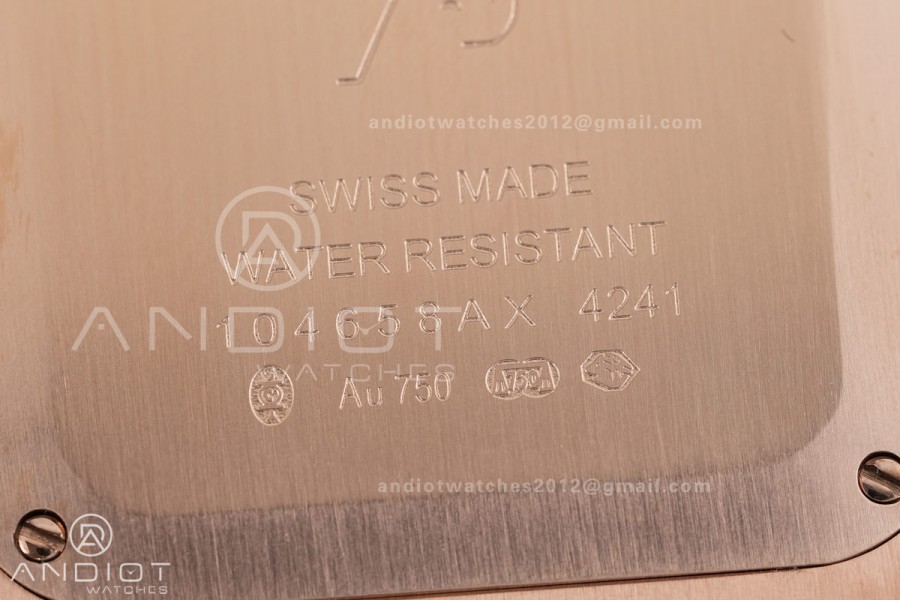 Santos Dumont 31.4mm RG AF 1:1 Best Edition Silver Dial on Blue Strap A157