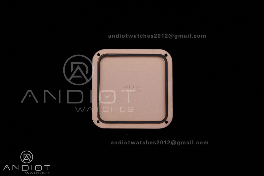 Santos Dumont 31.4mm RG AF 1:1 Best Edition Silver Dial on Blue Strap A157