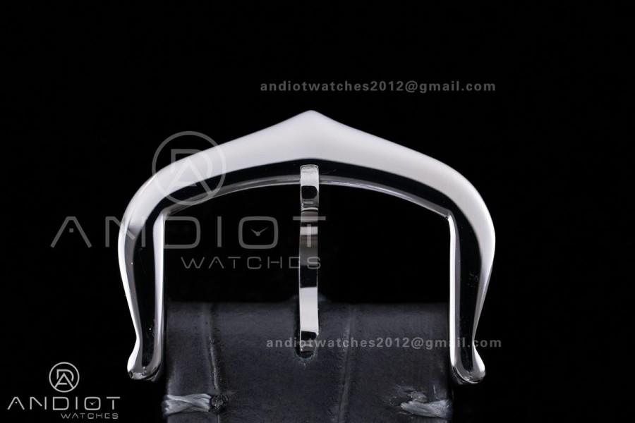 Santos Dumont 27.5mm SS AF 1:1 Best Edition YG Bezel Gray Dial YG Marker on Gray Leather Strap Ronda Quartz