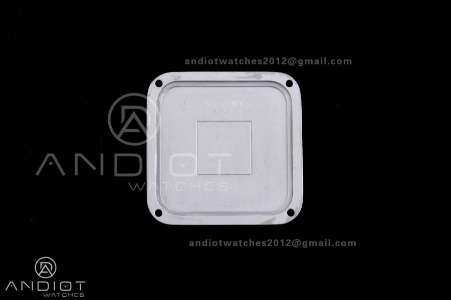 Santos Dumont 27.5mm SS/RG AF 1:1 Best Edition Silver Dial on Blue Strap A157