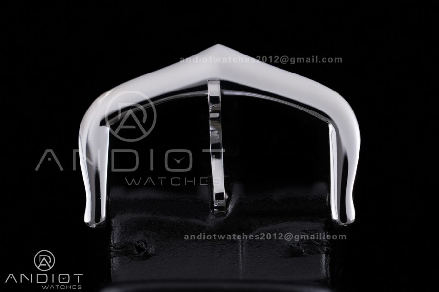 Santos Dumont 31.4mm SS/RG AF 1:1 Best Edition Silver Dial on Black Strap A157