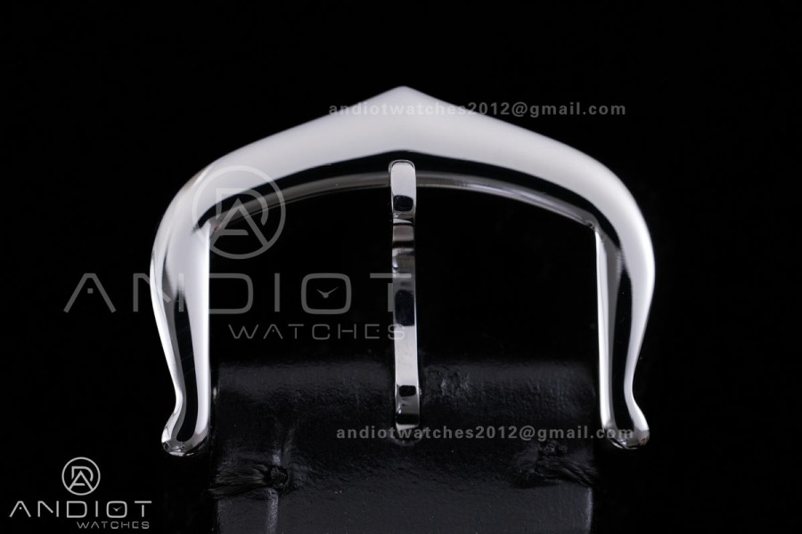 Santos Dumont 27.5mm SS AF 1:1 Best Edition YG Bezel Black Dial on Black Leather Strap Ronda Quartz