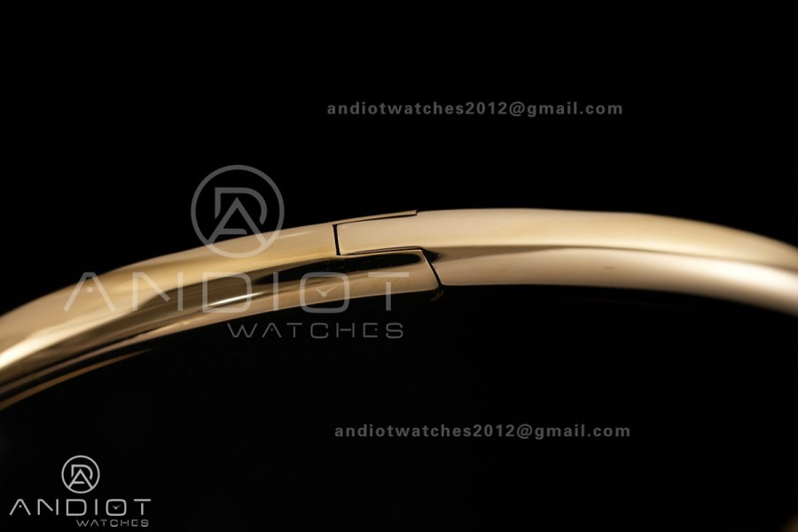 Baignoire Watch YG AF 1:1 Best Edition Silver Dial On YG Bracelet RONDA Quartz