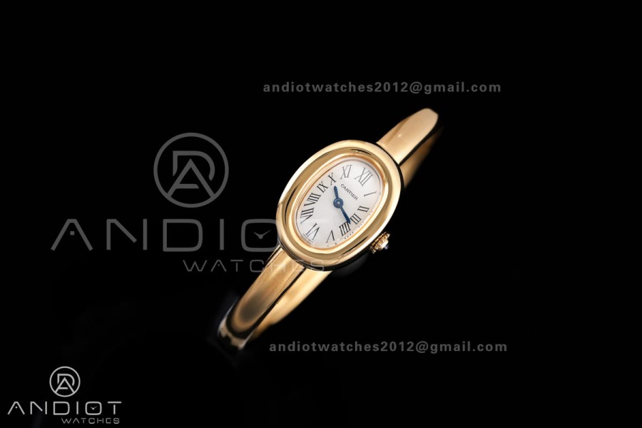 Baignoire Watch YG AF 1:1 Best Edition Silver Dial On YG Bracelet RONDA Quartz