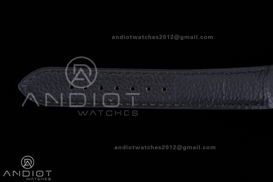 Santos Dumont 31.4mm SS AF 1:1 Best Edition Silver Dial on Black Leather Strap A157