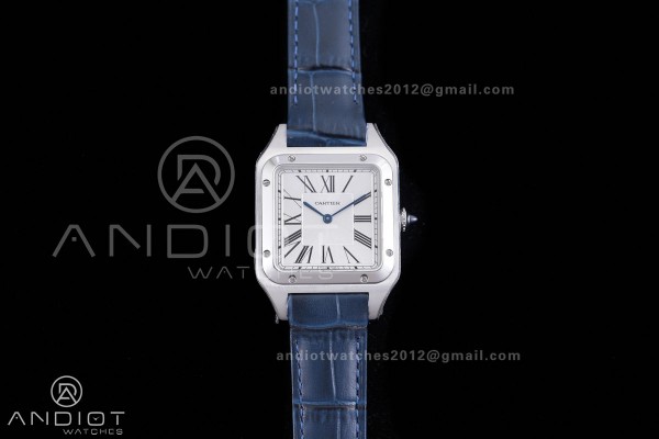 Santos Dumont 31.4mm AF 1:1 Best Edition Silver Di...