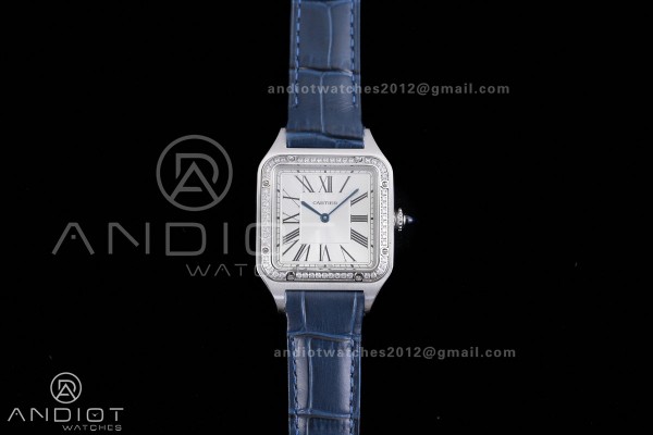 Santos Dumont 31.4mm AF 1:1 Best Edition Silver Di...