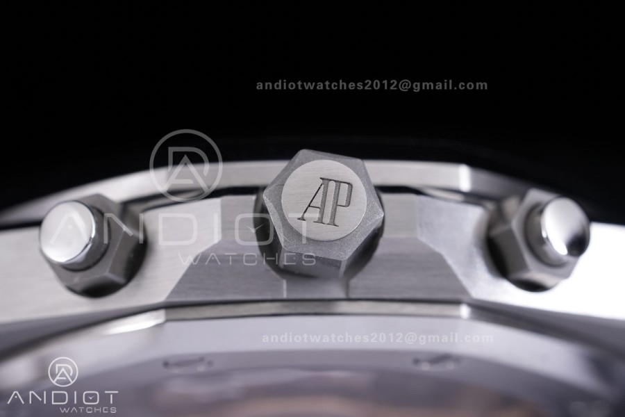 Royal Oak Chrono 26240 SS V2 APSF 1:1 Best Edition Silver Dial on SS Bracelet SA4401 Super Clone (Free Sprung)